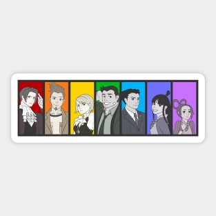 Ace Attorney Rainbow Collage Sticker